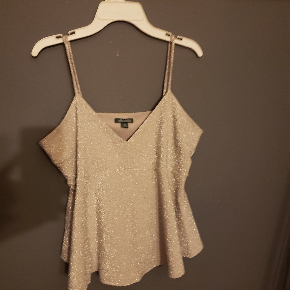 Glittery adjustable strap blouse